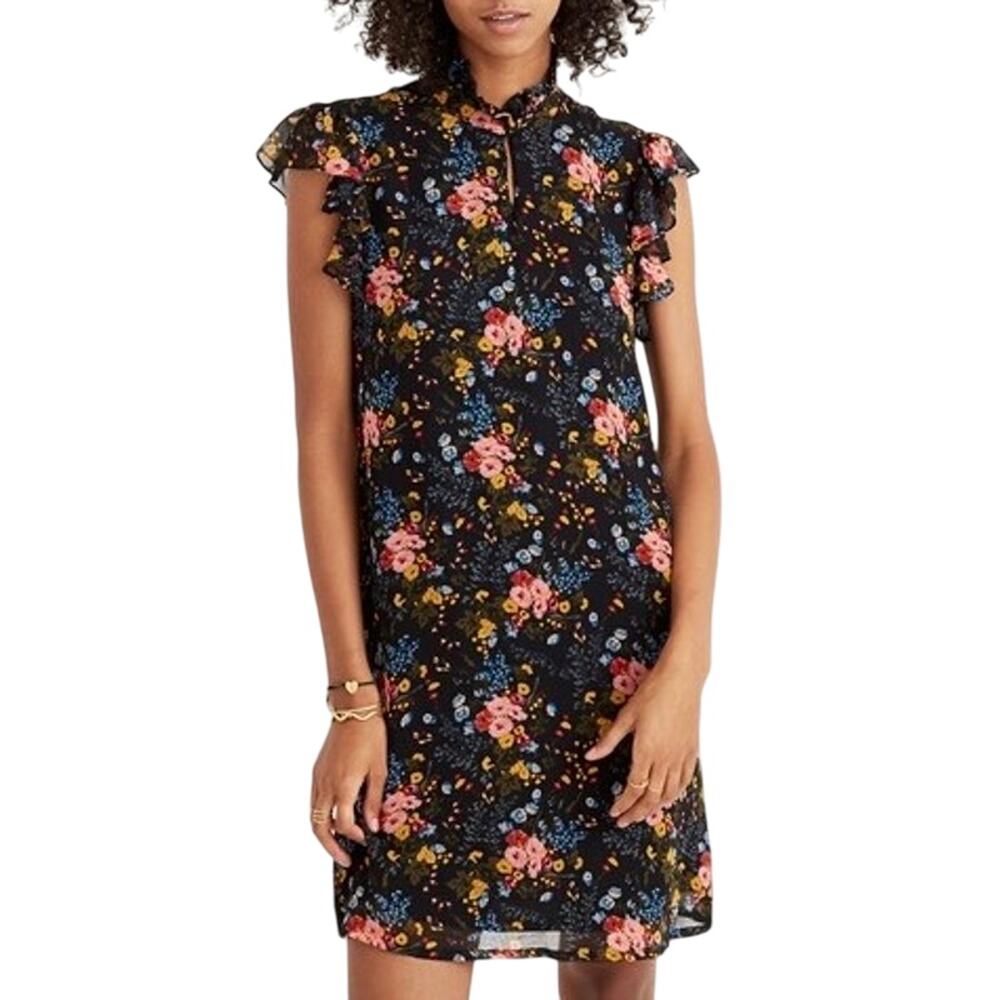 Madewell x No. 6 Silk Beacon Mini Dress in Garden Bouquet Floral Size 4